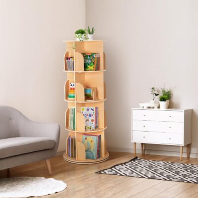 قفسه کتاب چرخان برای کودکان و بزرگسالان با نمایش ۳۶۰ درجه - تصویر 2